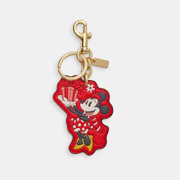 NWT DISNEY X COACH MINNIE MOUSE KEYCHAIN/BAG CHARM - Picture 5 of 5
